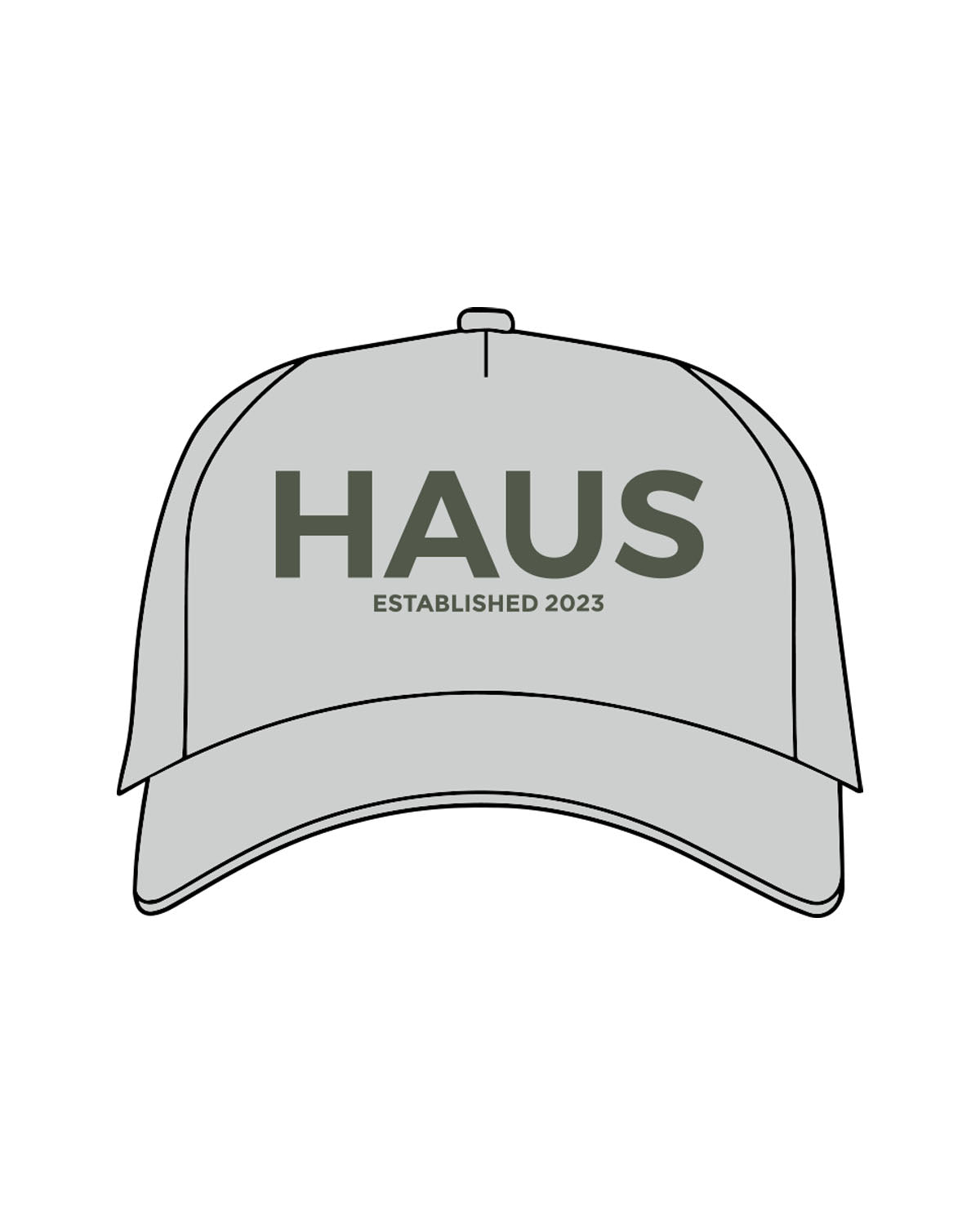 The Foam Trucker Hat - Bone - Haus of Fitness - Center Crown Stacked - Printed - Cypress