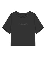The Heavyweight Crop Tee - Washed Black - Core Lab - Center Chest & Center Back "CORE COACH" - White