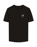 The Mens Tee - Charcoal - Sahara Brokerage - Left Chest Stacked - Embroidered - Tan