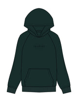 The Mens Hoodie - Pine Green - ZENERGY CYCLING - Center Chest Stacked - Embroidered - Tone on Tone