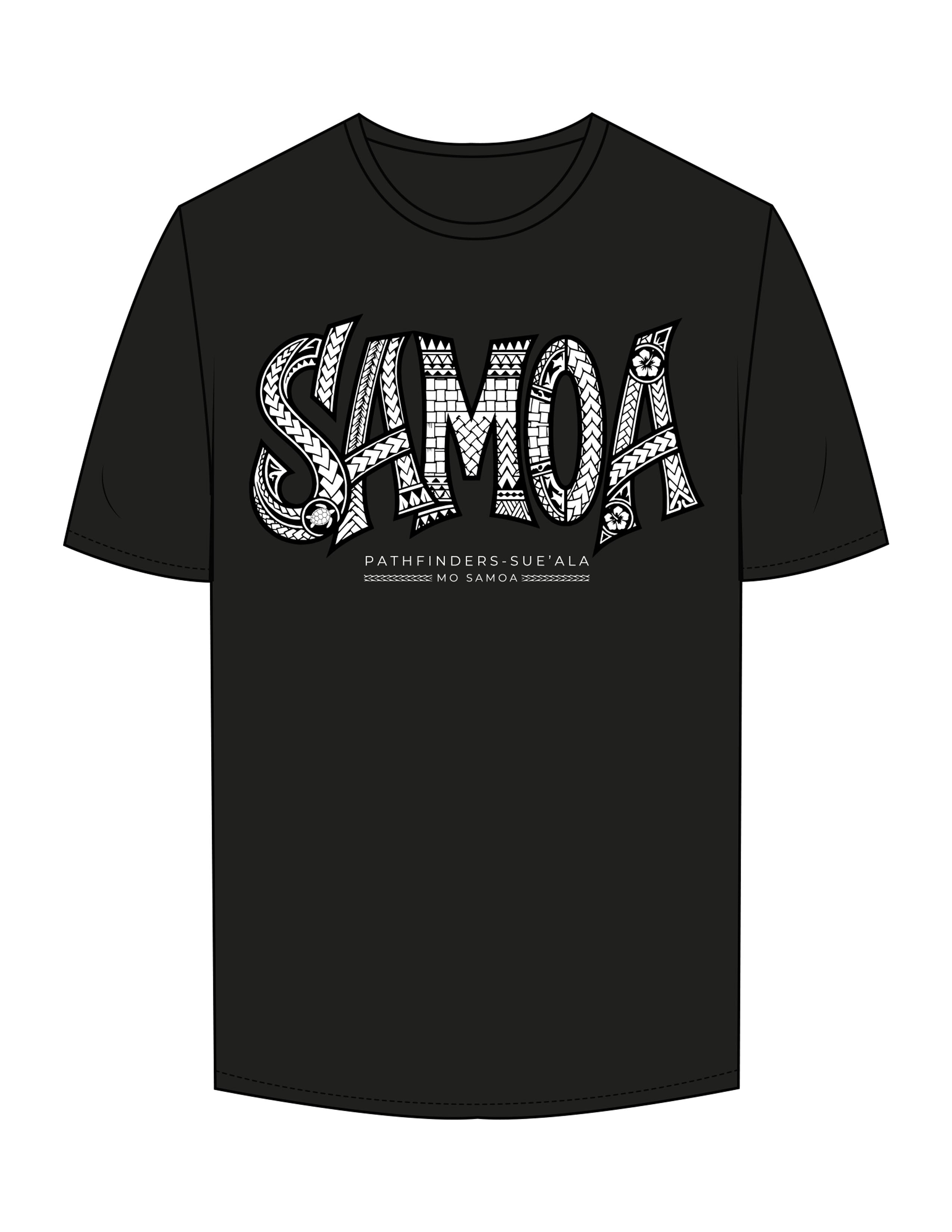 The Mens Tee - Black - Kava Cup - Center Chest Stacked - Printed - Full Color