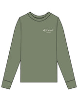 The Unisex Midweight Long Sleeve - Hemp - Forme Barre Nantucket - Left Chest Stacked - Printed - Off White