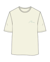 The Womens Oversized Tee - Butter - Surf Salutations - Left Chest & Back Stacked - Printed - Teal