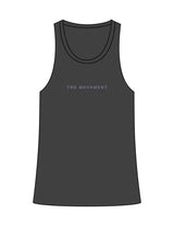 The Womens Full Length Tank - Charcoal - The Mvmt by Amanda - Center Chest & Back Neckline - Printed - Purple