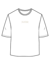 The Oversized Crop Tee - White - PLATFORM - Center Chest & Center Back "LIBERTY STATION" - Printed - Off White