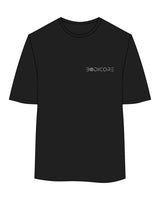 The Womens Oversized Tee - Black - Bodicore - Left Chest & Full Back - White