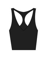 The Racer Tank - Black - Dawn Patrol - Center Back Vertical - White