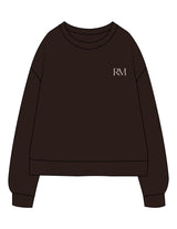 The Recycled Unisex Crewneck - Brown - Refined Movement - Left Chest "RM" - Printed - Off White