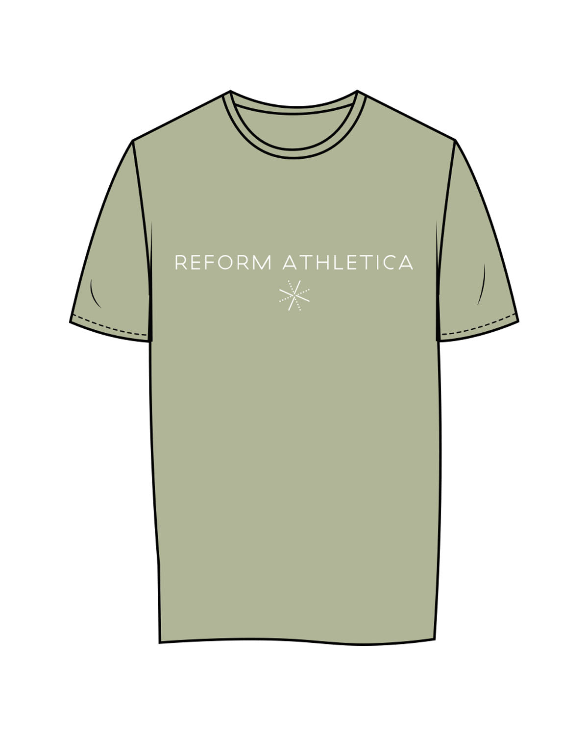 The Womens Tee - Pistachio - Reform Athletica - Chest Stacked - Printed - Full Color