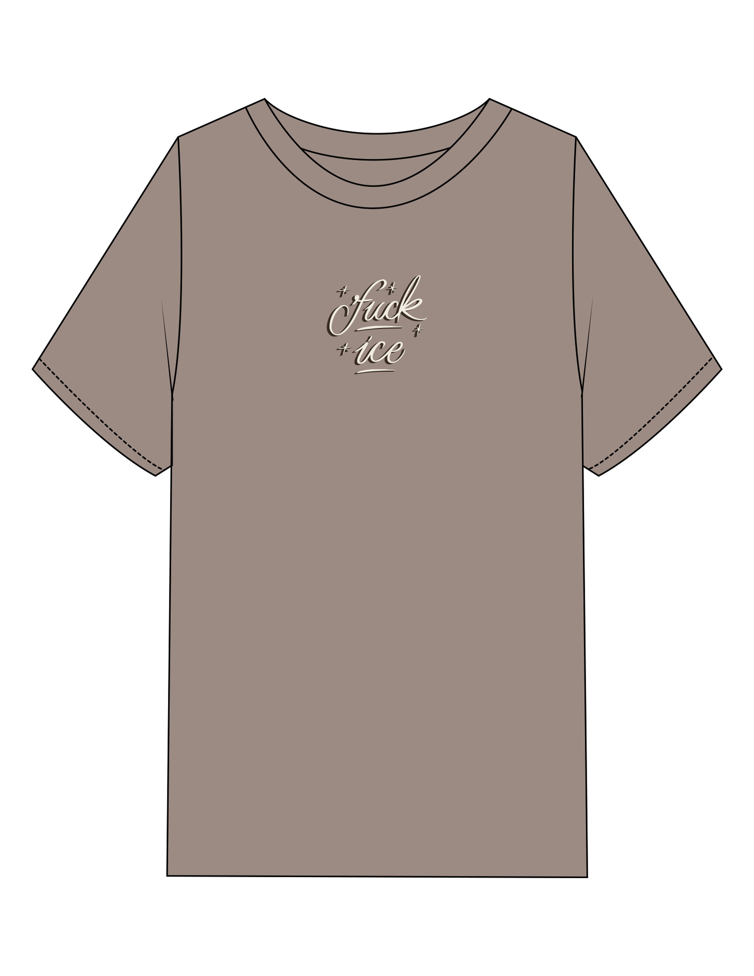 The Mens Heavyweight Tee - Washed Mushroom - Studio Luz - Center Chest & Back Stacked - Printed - Full Color