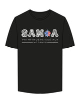 The Mens Tee - Black - Kava Cup - Center Chest Stacked White Text - Printed - Full Color