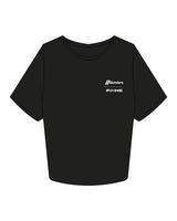 The Crop Tee - Black - Blenders - Left Chest Stacked & Center Back Stacked - Printed - Full Color