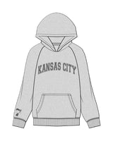 The Mens Hoodie - Heather - STUDIO 7 - Center Chest Arc & Right Sleeve - Printed - Charcoal