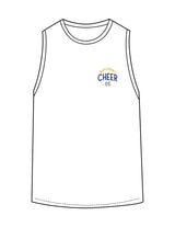 The Classic Full Length Tank - White - Mariemont Cheer - Left Chest Stacked - Printed - Full Color