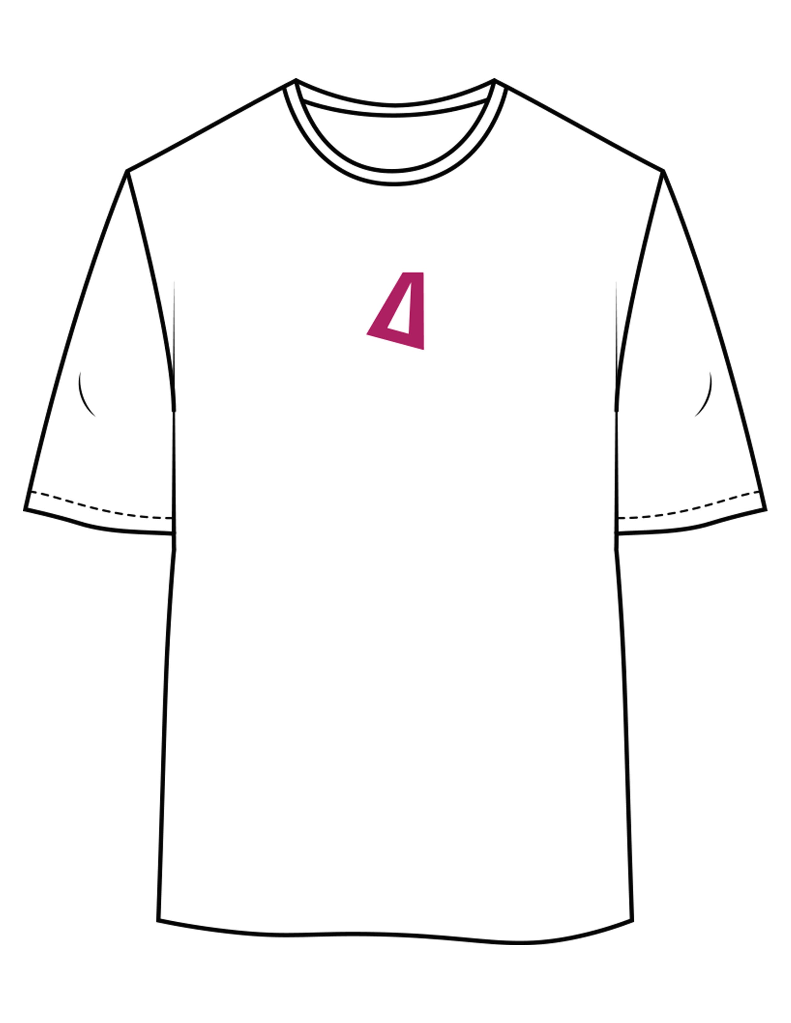 The Womens Oversized Tee - White - Delta Fitness - Upper Chest & Back Stacked "DELTA" - Printed - Full Color