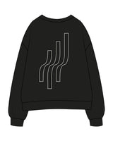 The Mens Crewneck - Black - LagreeMixx - Left Chest Stacked & Center Back - Printed - Off White