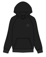 The Mens Hoodie - Black - Core Ritual - Left Chest & Back Center NJ - Bone