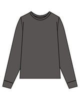 The Unisex Midweight Long Sleeve - Pepper - Pulse 712 - Full Back - Printed - White