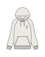 The Mens Heavyweight Hoodie - Bone - Bartab - Left Chest & Center Back - Printed - Midnight Blue