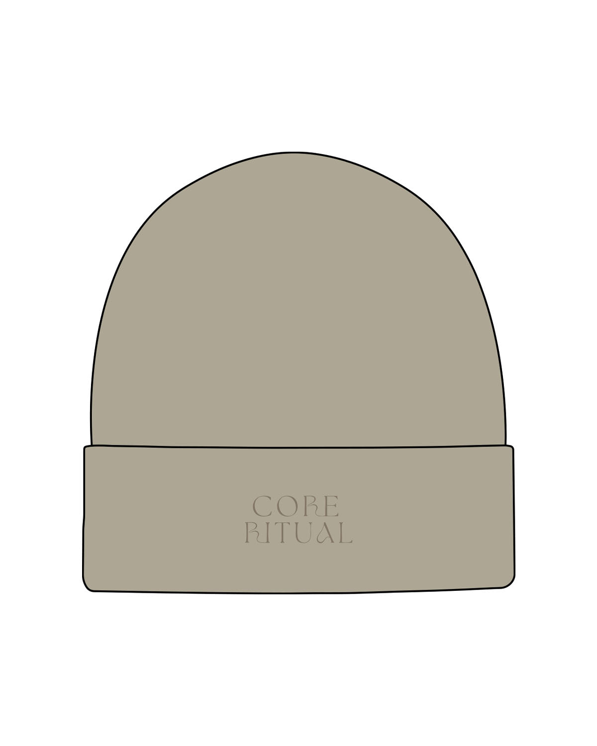 The Beanie - Mushroom - Core Ritual - Center Brim - Embroidered - Puff - Tone on Tone