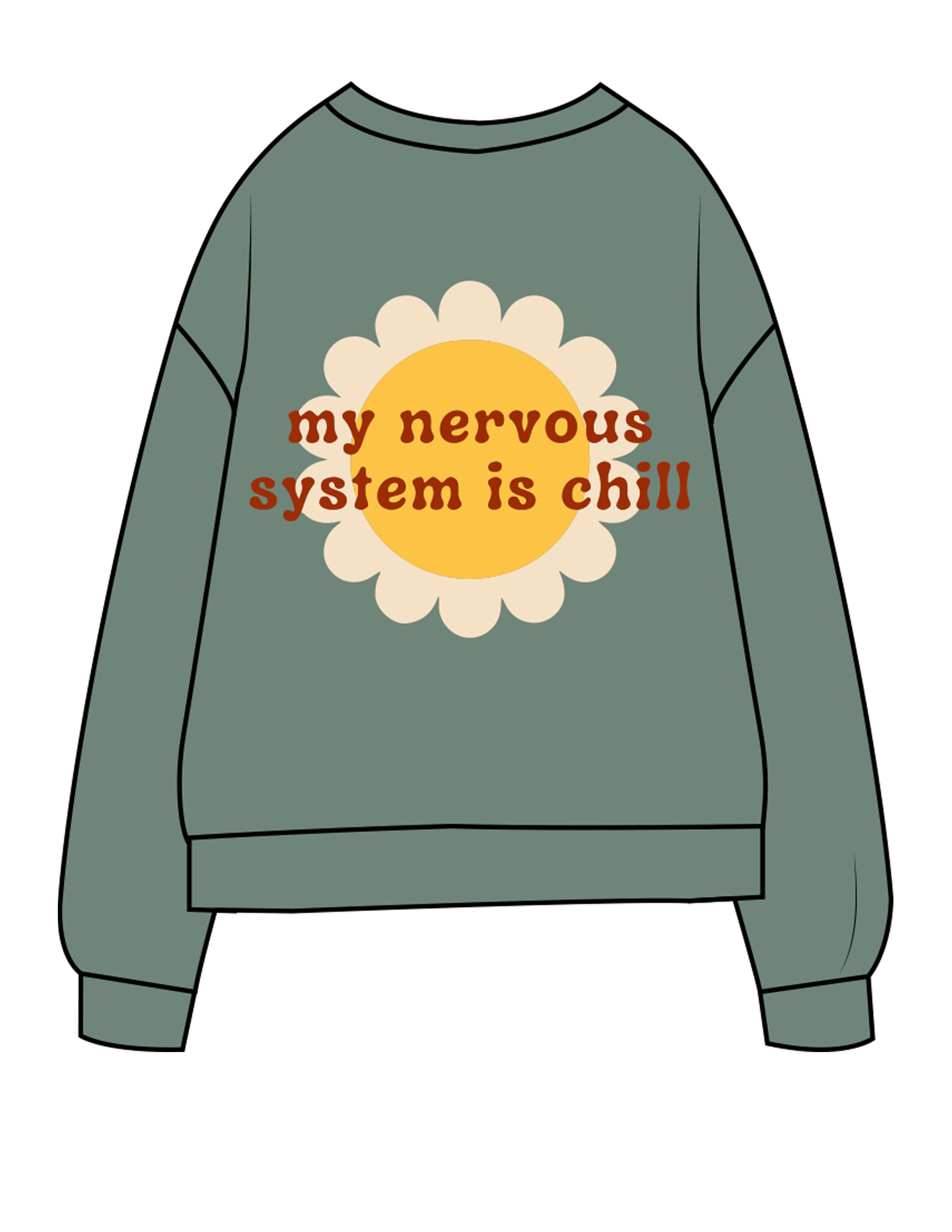 The Midweight Unisex Crewneck - Washed Alpine - Lisel Lewis - Left Chest & Full Back - Printed - Full Color