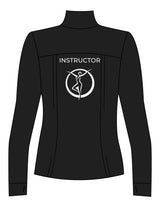 The Womens Zip Jacket - Black - Movement Pilates Buffalo - Left Chest Stacked & Back "INSTRUCTOR ROUND" - Printed - White