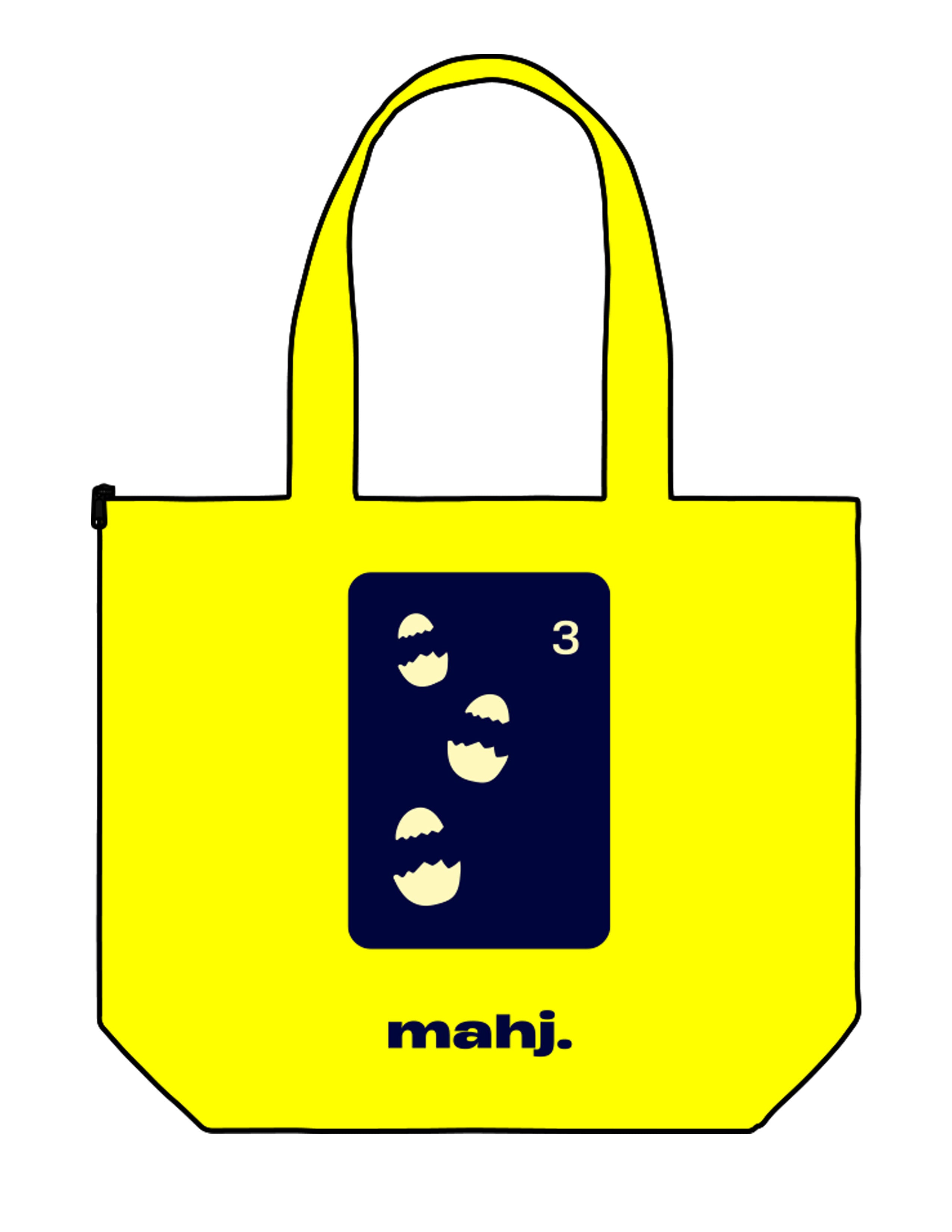 The Zipper Tote Bag - Yellow - Barnes. The Label - Center Body - Printed - Full Color