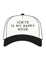 The Canvas Cap - Natural / Black - Ignite Barre & Fitness - Center Crown Stacked - Embroidered - Black