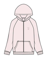 The Recycled Unisex Zip Hoodie - Blush - Team Sculpted - Left Chest & Center Back Logo - Printed - Brown