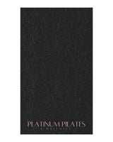 The Gym Towel - Black - Platinum Pilates - Bottom Stacked - Embroidered - Pink - & - Gym Bag Black - Text Stacked - White