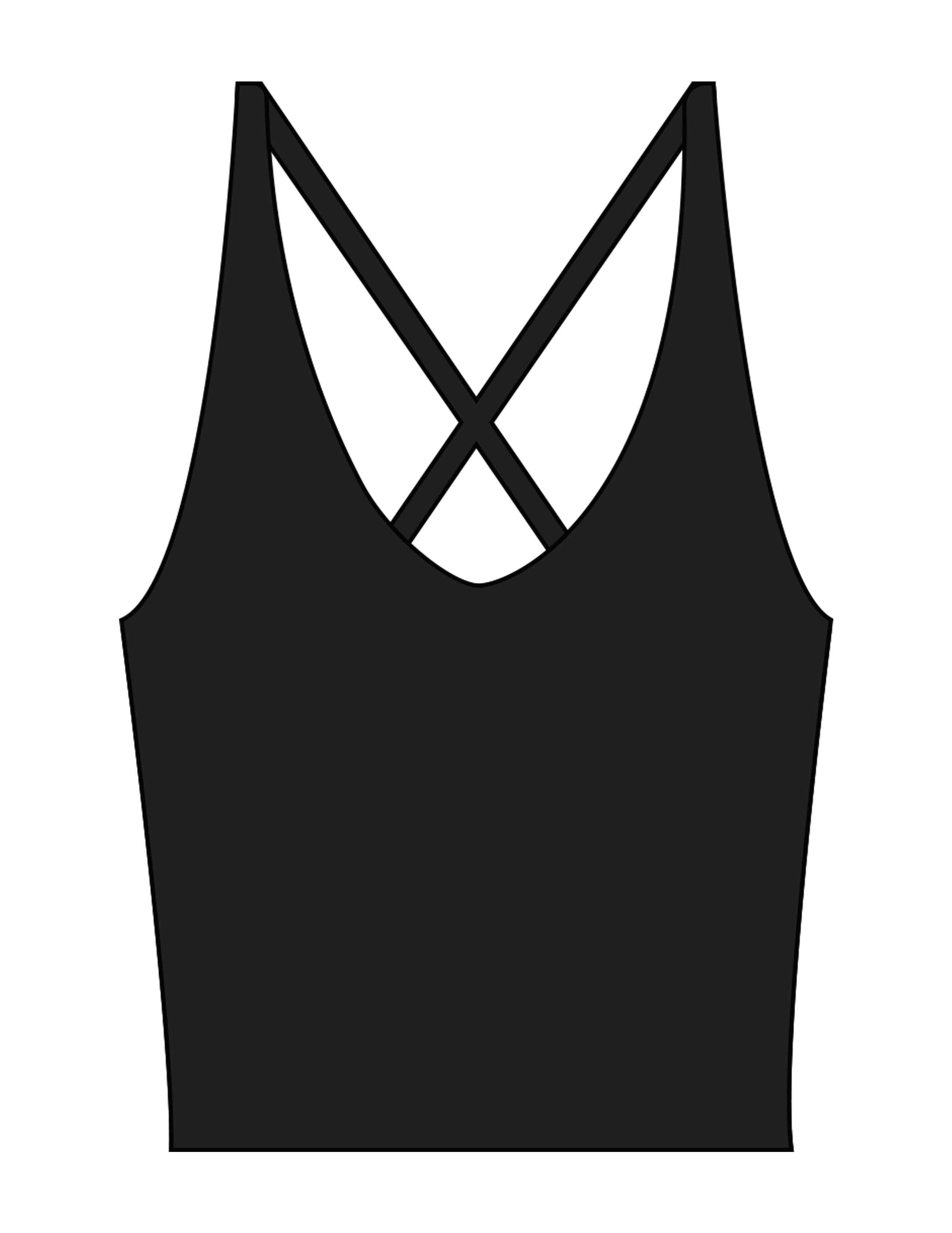The Sporty Strappy Tank - Black - OCWC - Center Back "OASIS" - Printed - White