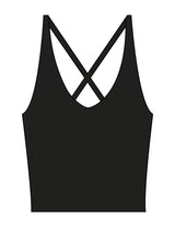 The Sporty Strappy Tank - Black - OCWC - Center Back "OASIS" - Printed - White