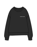 The Midweight Unisex Crewneck - Washed Black - The Booty Shop - Left Chest & Center Back Stacked "DADDY" - Printed - White