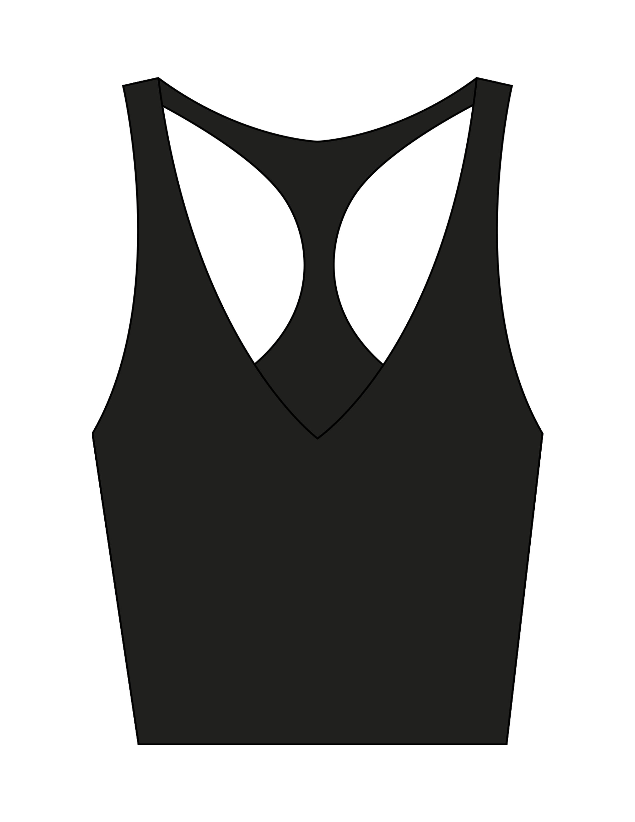 The Racer Tank - Black - Reforming Foundations - Center Back - Printed - Blue