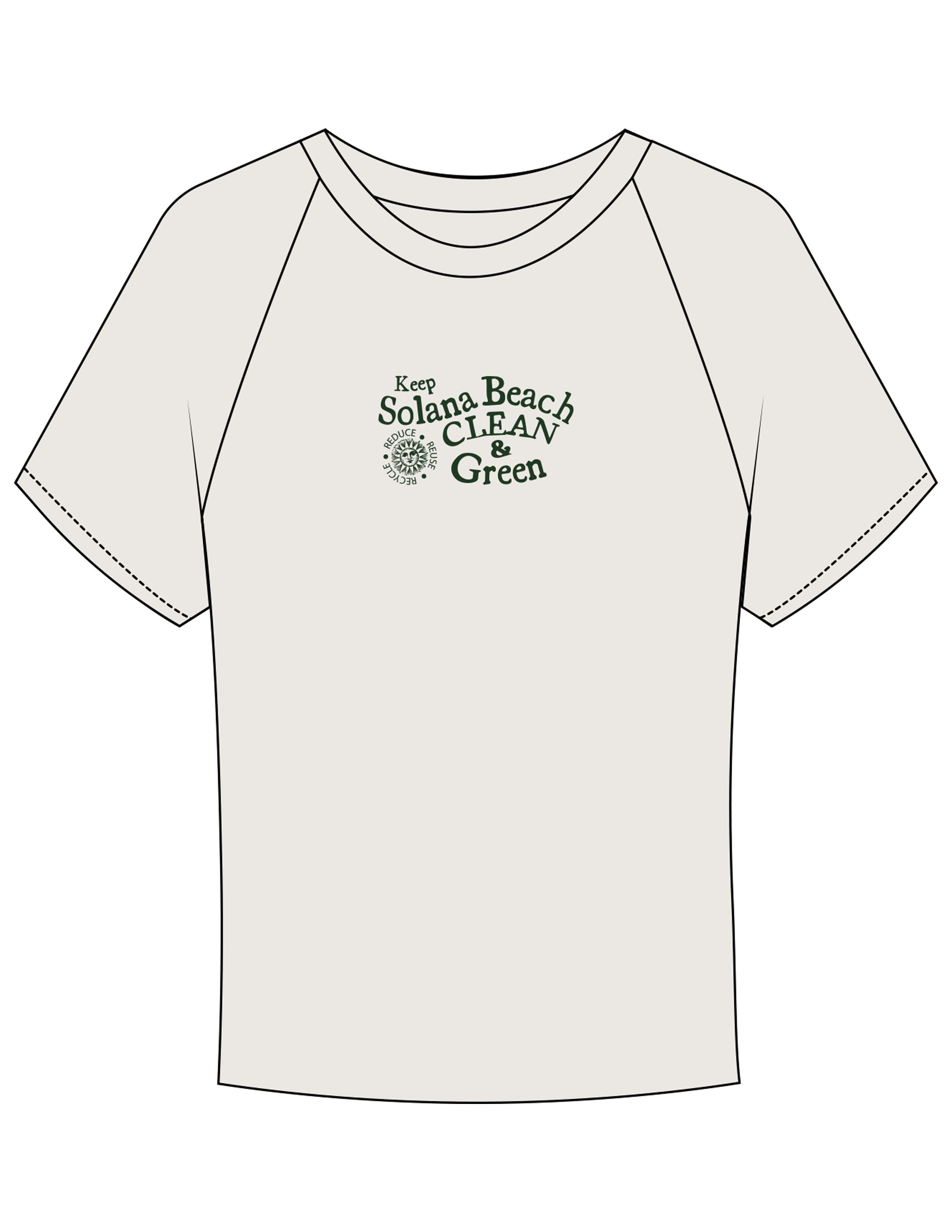 The Micro Rib Baby Tee - Natural - CSB - Center Chest Stacked - Printed - Green