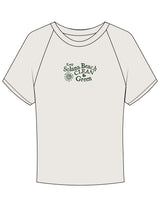 The Micro Rib Baby Tee - Natural - CSB - Center Chest Stacked - Printed - Green