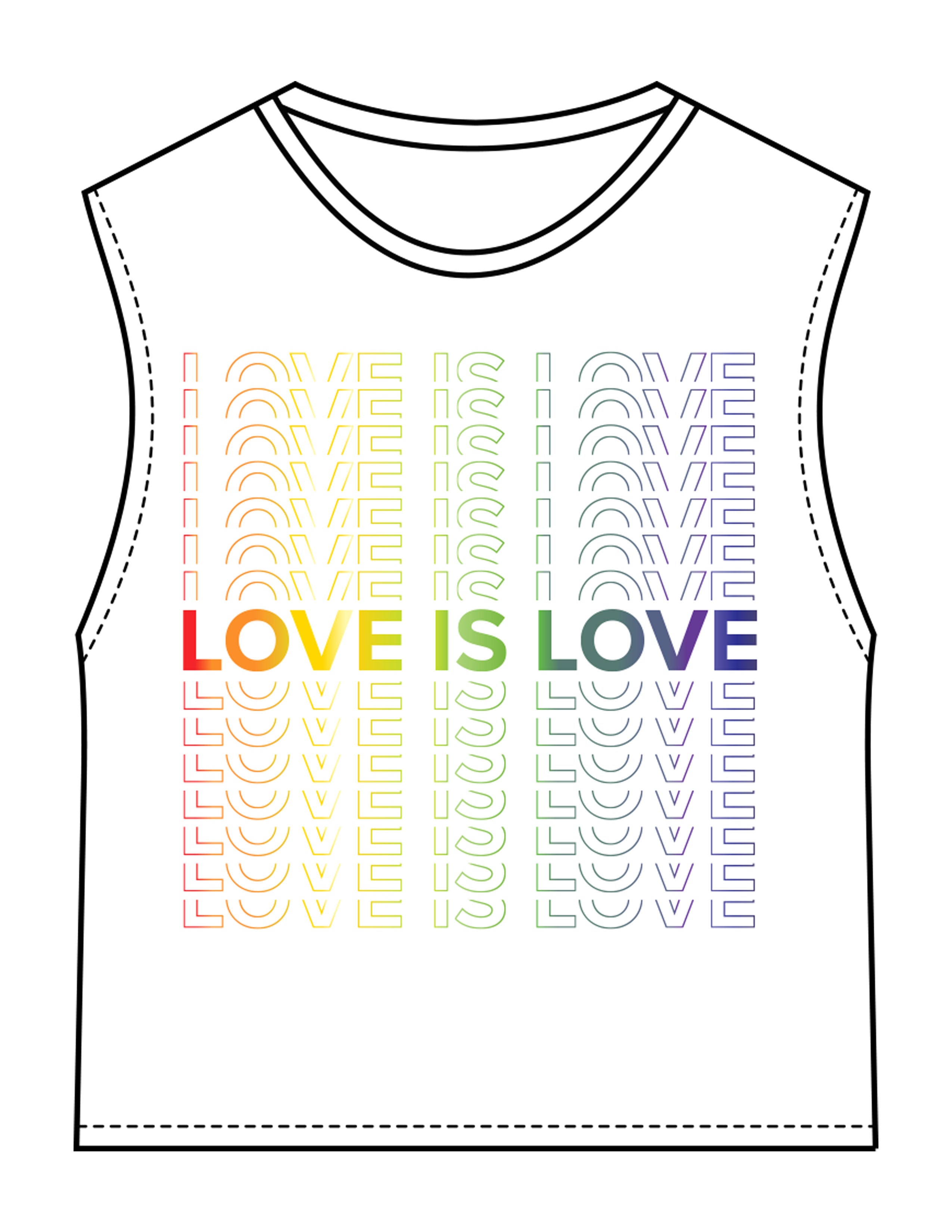 The Womens Classic Crop Tank - White - Wicked Core - Front Stacked & Back Spine - Printed - Full Color