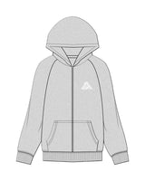 The Recycled Unisex Zip Hoodie - Heather - GODS HOUSE - Left Chest - Printed - White