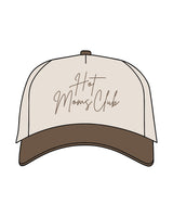 The Canvas Cap - Natural / Walnut - New Mom School- Center Stacked - Hot Moms - Side Corner - Embroidered - Walnut