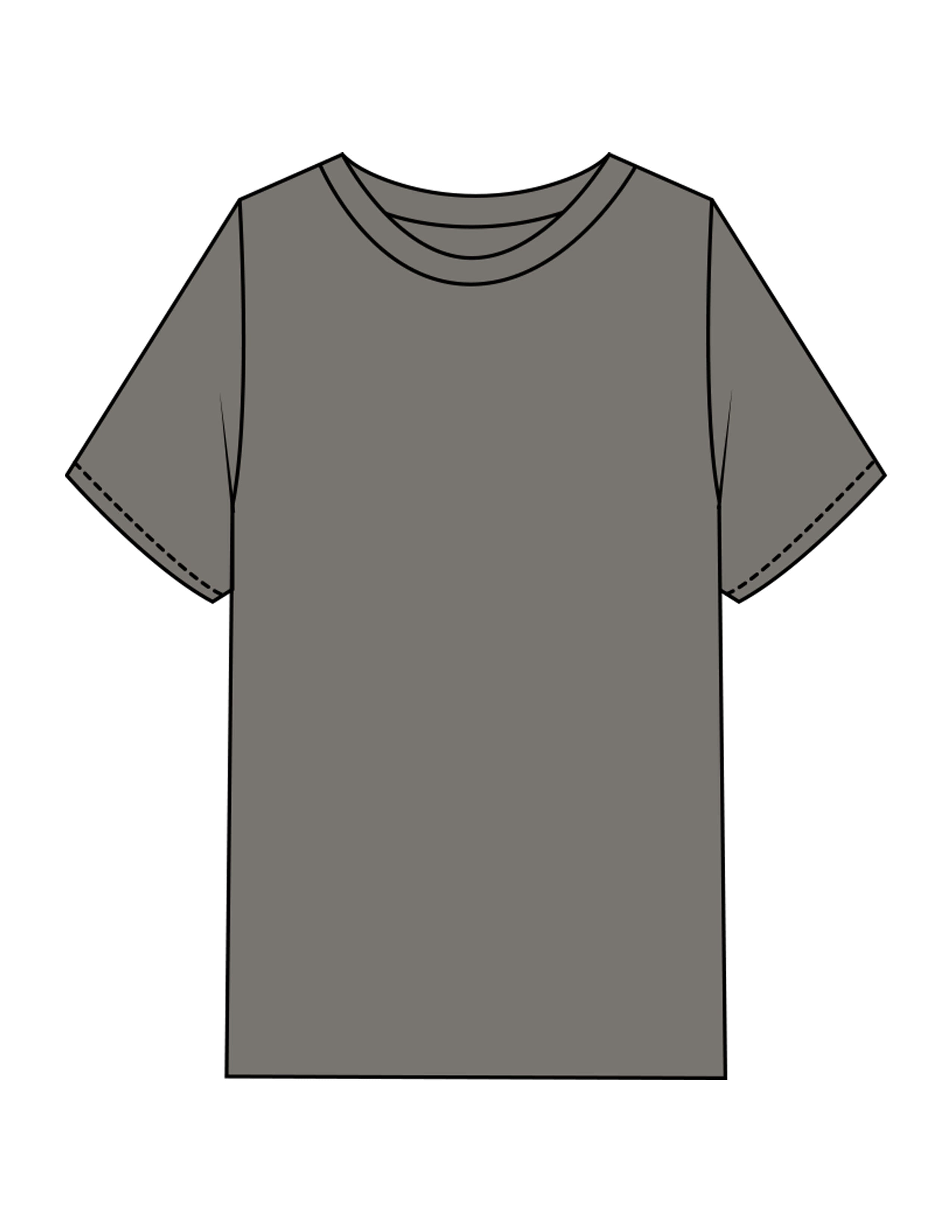 The Mens Heavyweight Tee - Washed Gray - Komo Studio - Back Stacked - Printed - White