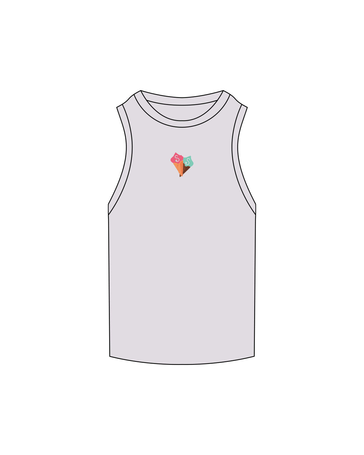 The Ribbed Full Length Tank - Orchid - Country Store Main - Center Chest - Embroidered - Full Color