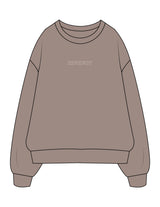 The Mens Crewneck - Washed Gray - ZENERGY CYCLING - Center Chest - Embroidered - Off White