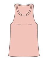 The Womens Full Length Tank - Peach - Fit Results - Center Chest & Center Back - Full Color