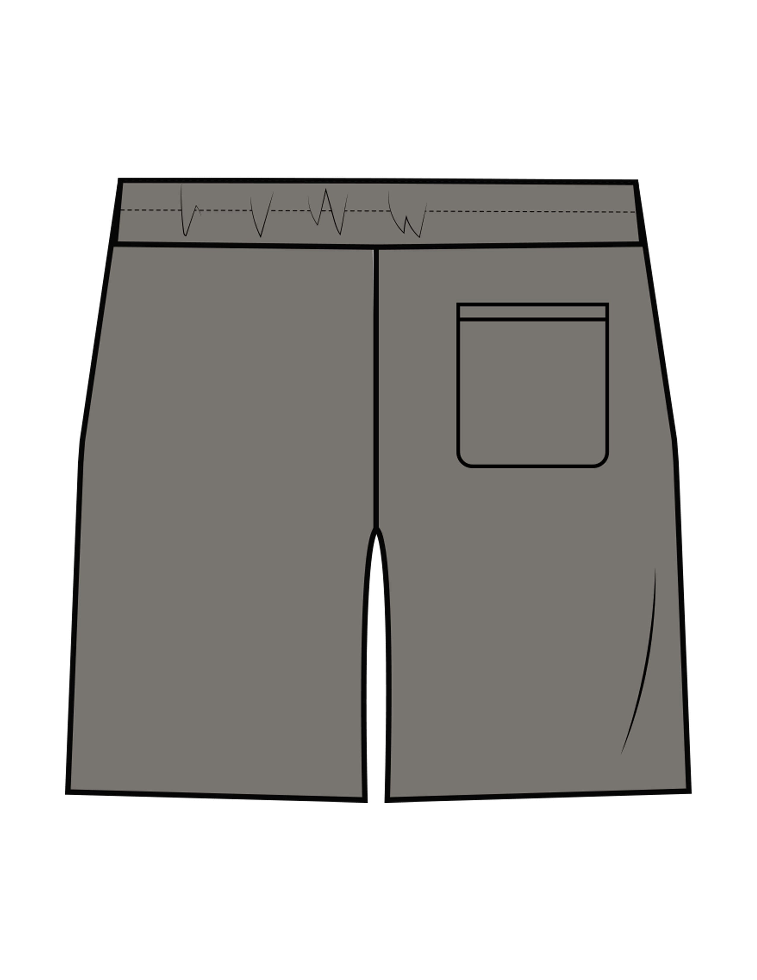 The Mens Sweat Shorts - Washed Gray - Sultivate - Left Leg - Printed - Black