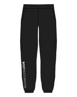 The Womens Sweatpants - Black - Body Restoration - Right Leg Vertical - White