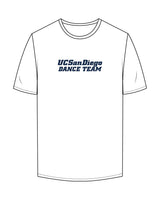 The Mens Tee - White - UCSD Dance - Center Chest - Printed - Navy