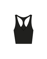 The Racer Tank - Black - Hilo House - Back Center Stacked - White