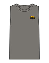 The Mens Heavyweight Tank - Washed Gray - ML Contracting LLC - Left Chest & Back Image - Printed - Full Color