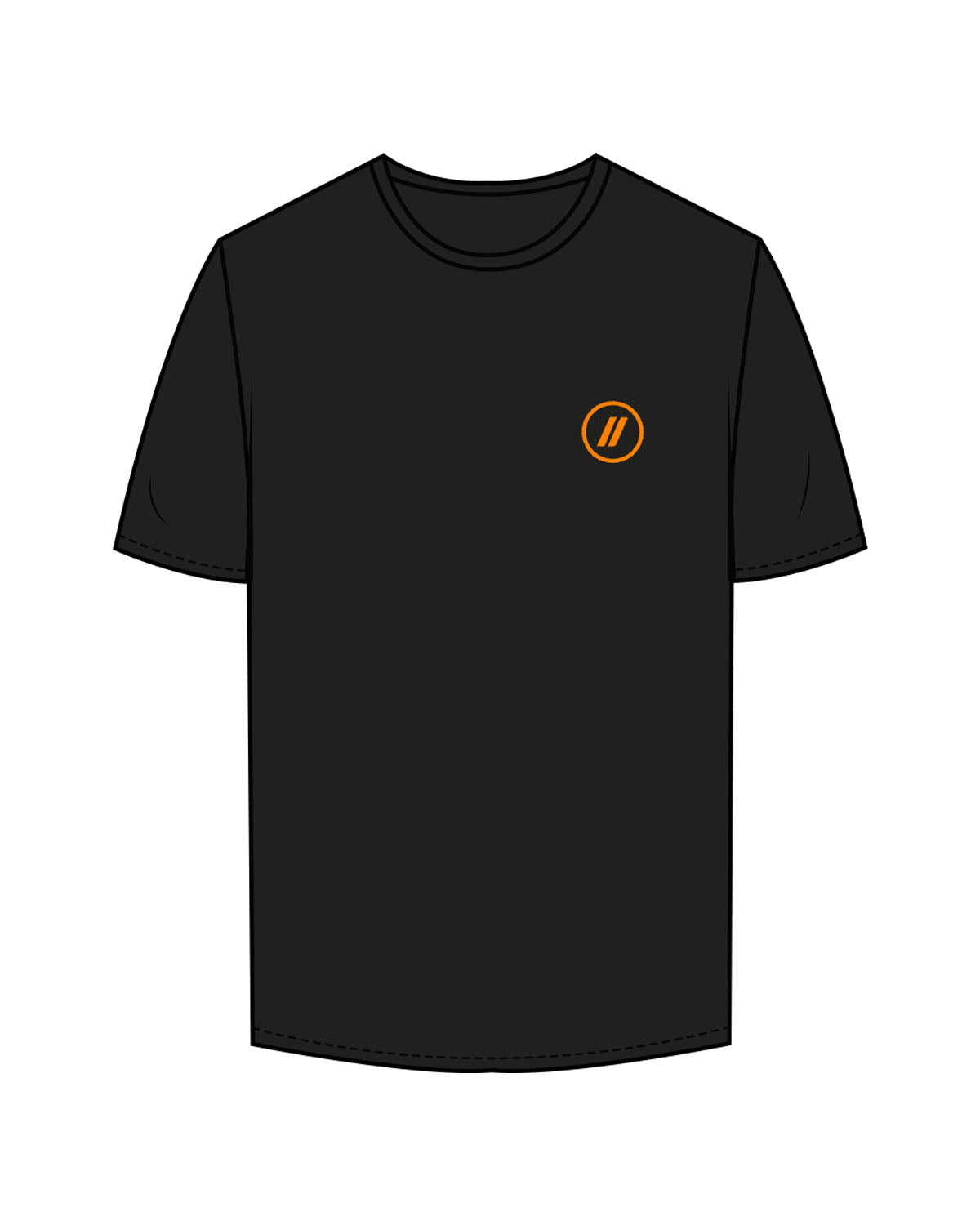 The Mens Tee - Black - Blenders - Left Chest & Back "AUSTIN" - Printed - Full Color