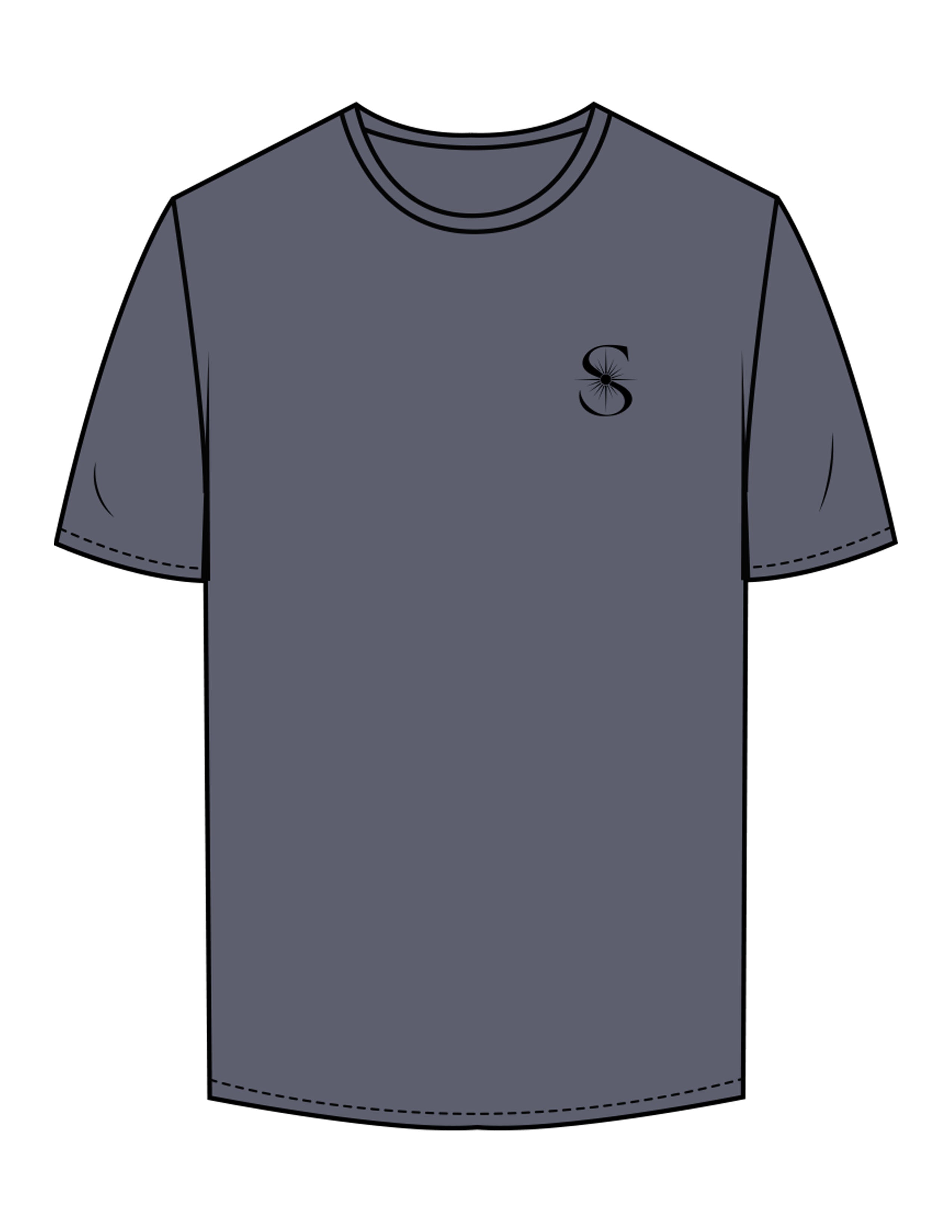 The Mens Tee - Petrol - Sol Lagree - Left Chest & Back STacekd - Printed - Full Color